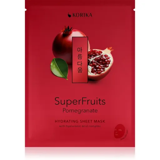 KORIKA SuperFruits Pomegranate - Hydrating Sheet Mask mască textilă hidratantă 25 g