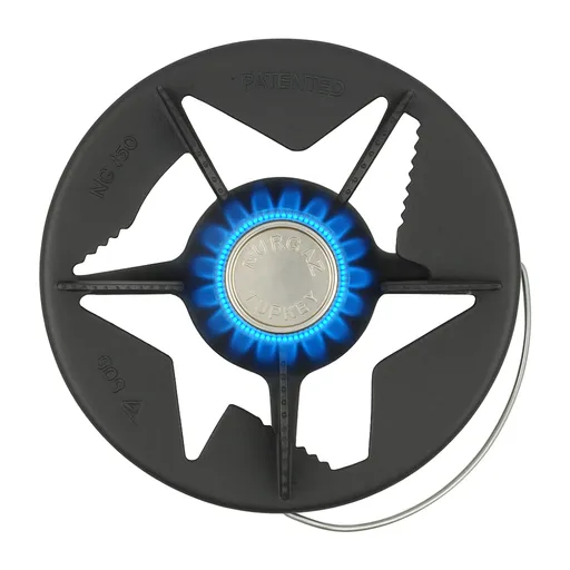 Arzator Camping pe Gaz, Metalic, pentru Butelie – Portabil, Compact, 23 x 23 x 8.2 cm