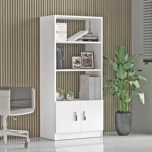 Corp biblioteca, Hanah Home, Vo4-W, 64x140x35.5 cm, Alb