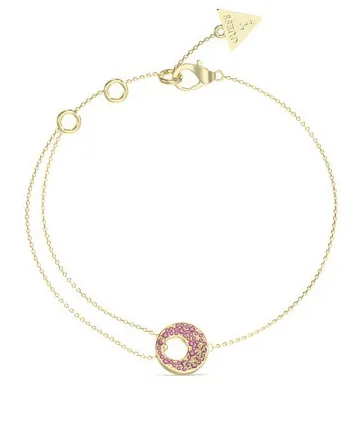 Guess Brățară elegantă placată cu aur Blooming Summer JUBB05227JWYGPK 18.5 cm