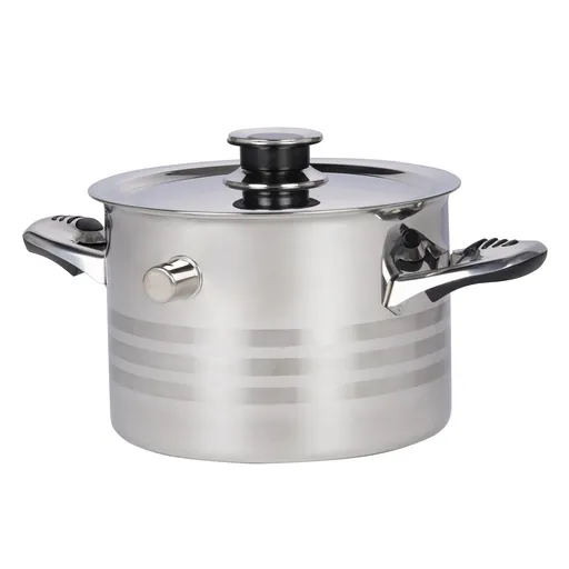 Oala pentru fiert lapte Rosberg R51425B4, 4 L, Pereti dubli, Fluier, Inductie, Inox