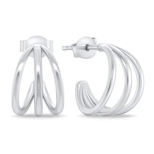 Brilio Silver Cercei la modă cercuri din argint EA877W