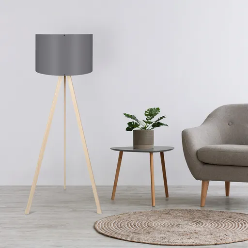 Lampadar, Opviq, 780SGN3437, Gri / Stejar