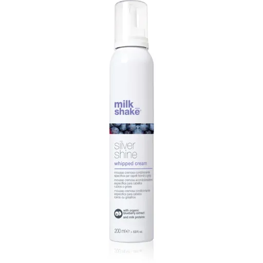 milk_shake® Silver Shine Whipped Cream balsam spumă neutralizeaza tonurile de galben 200 ml