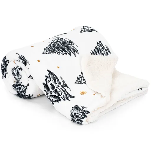Pătură imitație de blăniță 4Home Frosted Trees, 150 x 200 cm