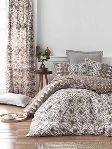 Lenjerie de pat dubla King (IT), L'essentiel Maison, Alize, Maro/Alb