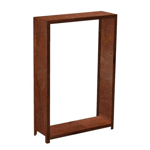 Stora Depozit de lemne pentru grădină 180 x 120 x 40 cm, corten CORGARDEN 1035
