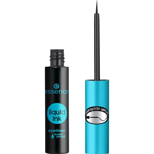 essence Linii lichide de ochi impermeabile Liquid Ink (Waterproof Eyeliner) 3 ml 01 Black