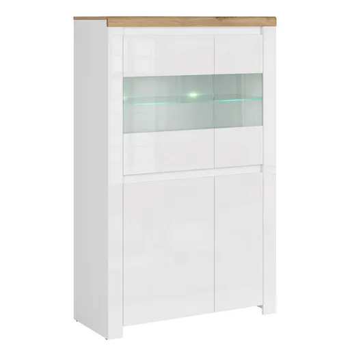 Dulap VILGO 2D2W, alb lucios