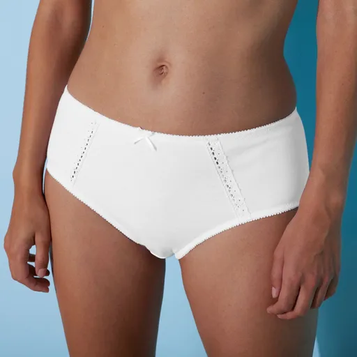 Set de 2 chiloți maxi din bumbac cu model ajurat