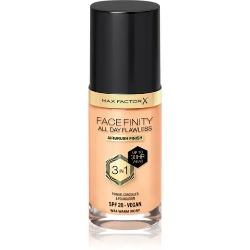 Max Factor Facefinity All Day Flawless machiaj persistent SPF 20 culoare 44 Warm Ivory 30 ml