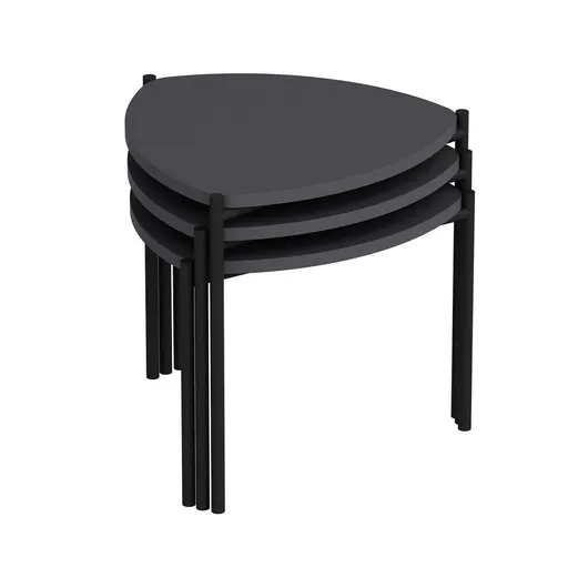 Set de măsuțe Lenny Anthracite, 3 bucăți