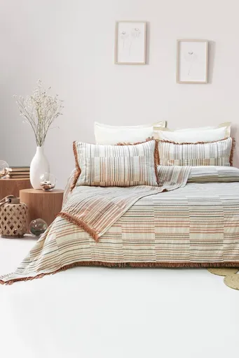 Set cuvertura pique dubla, L'essentiel Maison, Lia, Caramiziu