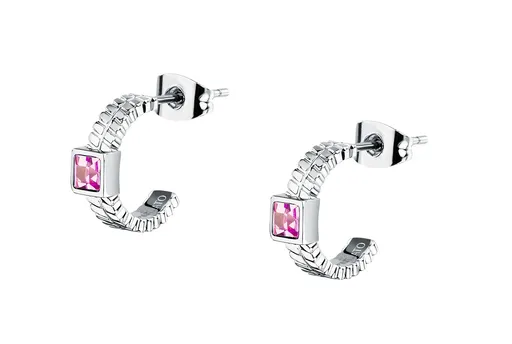 Morellato Cercei din oțel cu cristale fucsia Gioia SAVY43