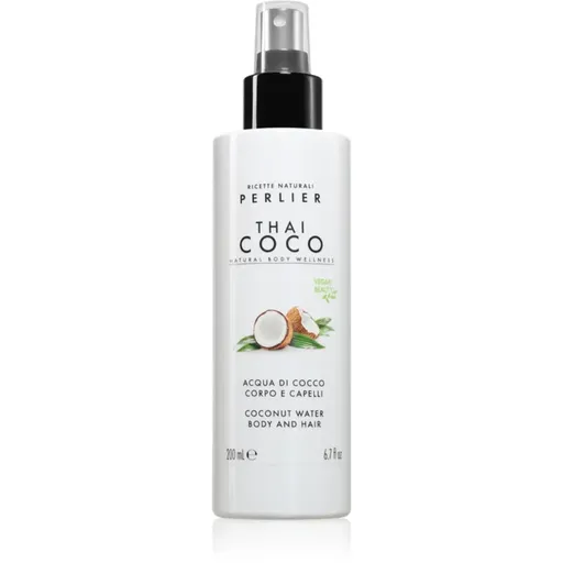 Perlier Thai Coco Coconut Water Body And Hair spray parfumat pentru corp și păr pentru corp si par parfum 200 ml