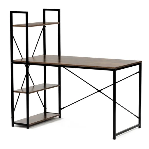 Masă de lucru 120 x 60 cm, naturală, maro închis