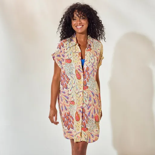 Rochie camasa cu imprimeu