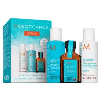 Moroccanoil Repair Repair & Moisture Trio set pentru păr slab și deteriorat 2 x 70 ml + 25 ml