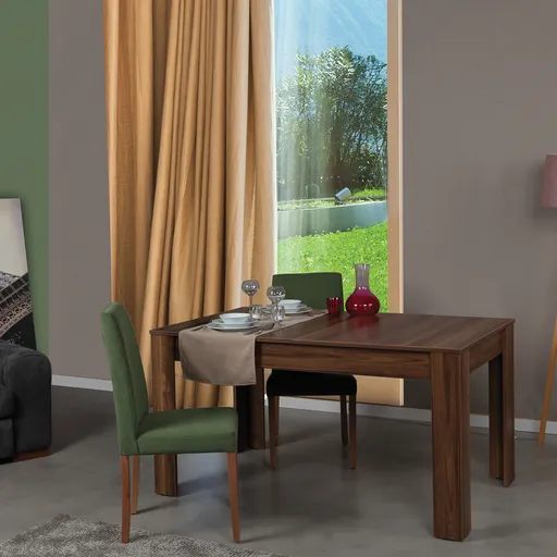 Masa extensibila, Hanah Home, Bois, 78x150x90 cm, Maro