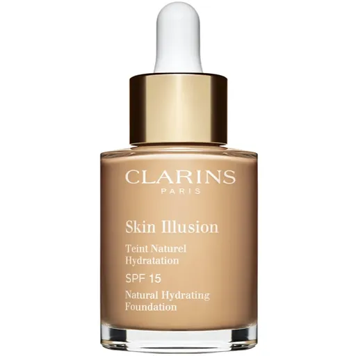 Clarins Skin Illusion Natural Hydrating Foundation makeup radiant cu hidratare SPF 15 culoare 106N Vanilla 30 ml