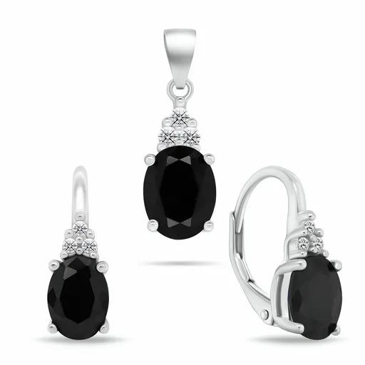 Brilio Silver Set de bijuterii din argint cu zirconii cubice SET293WBC (cercei, pandantiv)