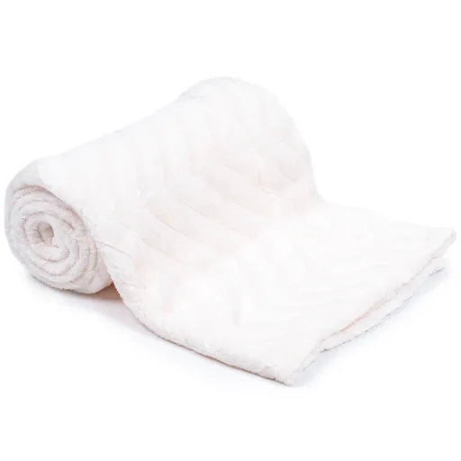 Pătură Sava albă, 130 x 160 cm, alb