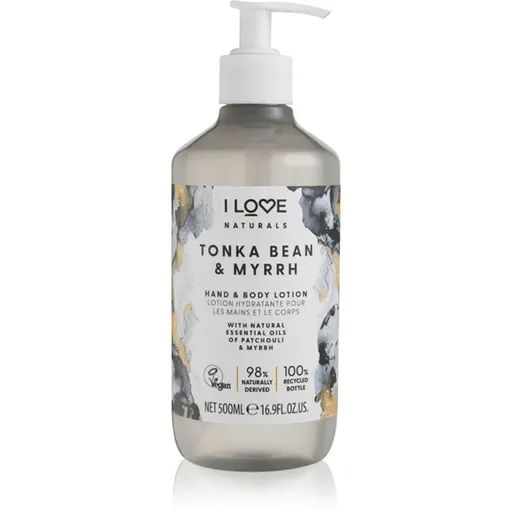 I Love Naturals Tonka Bean & Myrrh lapte de corp 500 ml