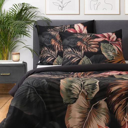 Lenjerie de pat King Size, Fonce, Homla, 3 piese, 200x220 cm, microfibra din poliester, multicolor