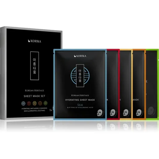 KORIKA Korean Heritage Sheet Mask Set set de măști faciale 5 pc