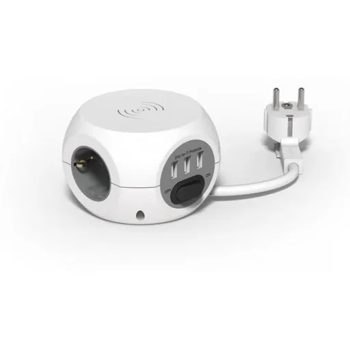 Priza cub wireless+3P+3USB 3m, 3x1.5 mm2 Strohm SM-MCUB-027W-3M