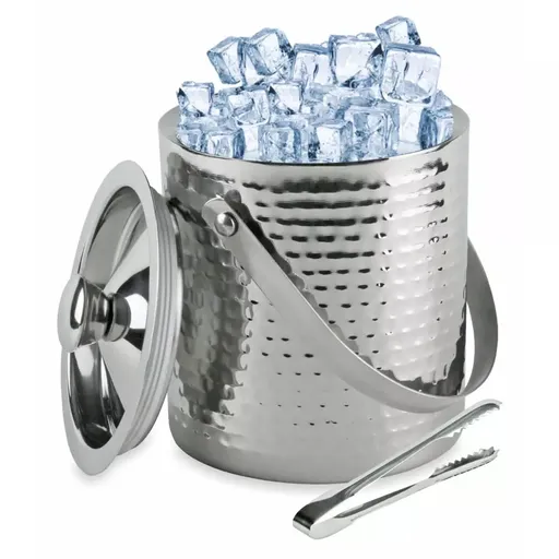 Frapiera pentru gheata Kinghoff KH 1503, 1,5 L, Exterior reliefat, Pereti dubli, Maner, Otel inoxidabil