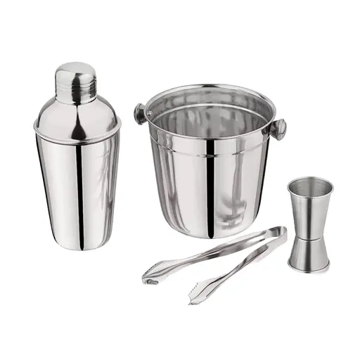 Set agitator cu frigider Kinghoff KH 1706, 4 piese, Pahar de masura, Ceste, Otel inoxidabil