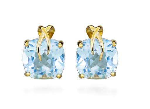 Silver Cat Cercei strălucitori placați cu aur cu topaze sintetice SC563