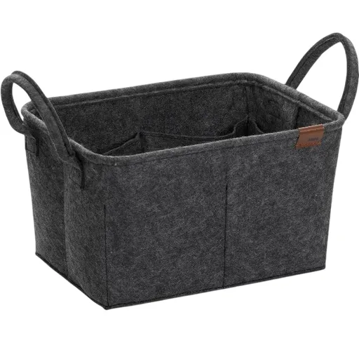 Coș de depozitare cu mânere Kela Fay, 35 x 25 cm, gri închis