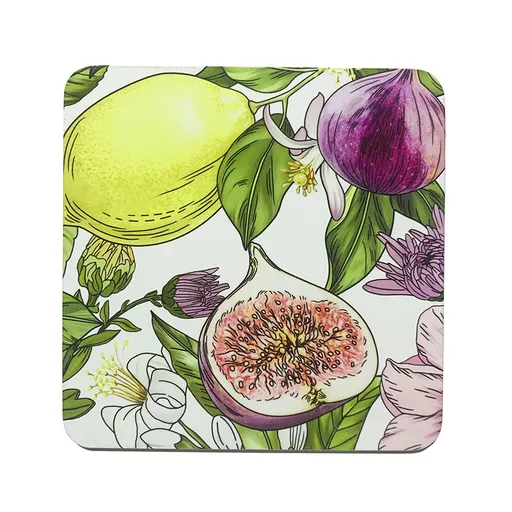 Suport de pahar din plută Altom Lemon, 10 x 10 cm, ,
