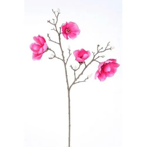 Floare artificială Magnolie roz, 86 cm
