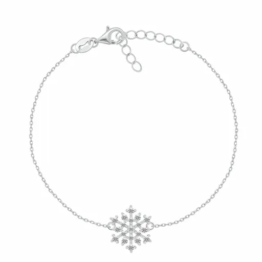 Brilio Silver Brățară din argint cu zirconii Fulg de nea BRC253W