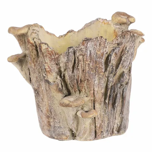 Suport din beton - ciot cu ciuperci, 19 x 17 x 16cm, 19 cm