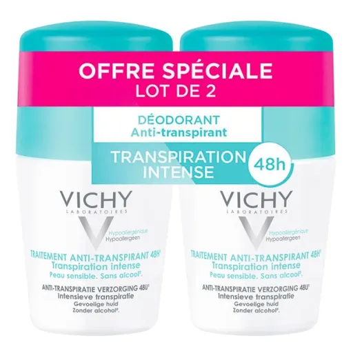 Vichy Set de deodorante cu bile împotriva transpirației excesive 2 x 50 ml