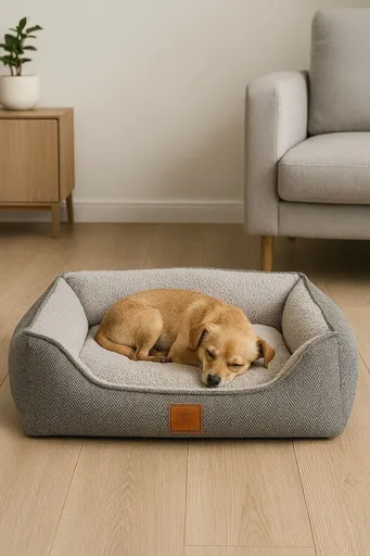 Pat pentru animale de companie, Paws & Whiskers, Zeus 60 x 80, Material exterior: 100% poliester, Gri