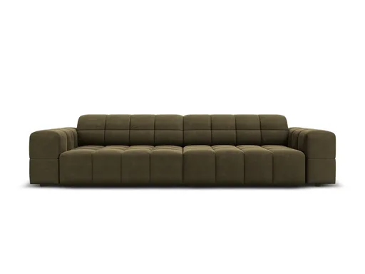 Canapea 4 locuri, Jennifer-51, Micadoni Home, 244x102x70 cm, catifea, verde