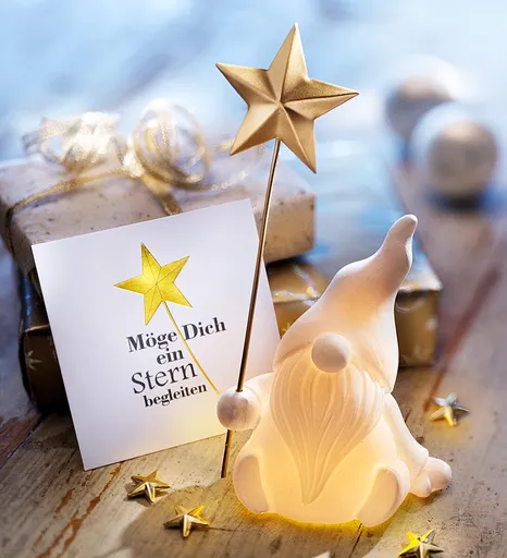 Elf cu LED în cutie cadou