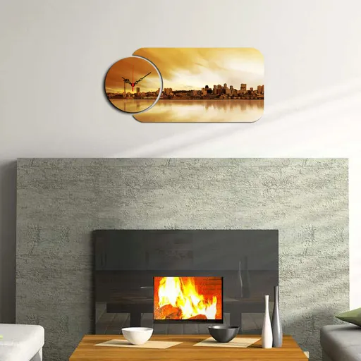 Ceas de perete, YMS-46, Dimensiune: 68 x 32 cm, Multicolor