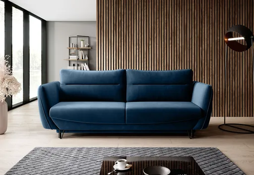 Canapea extensibila 4 locuri ELTAP, SO-SIL-40LU, Silva, 236x95x90 cm, lemn/poliester, albastru