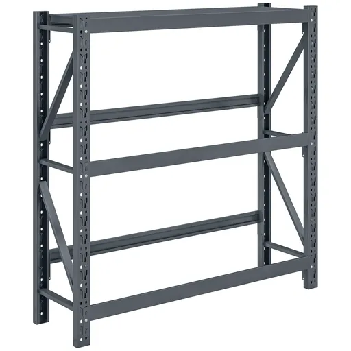 HOMCOM Raft Autoportant pentru Cutii cu 3 Niveluri, Raft pentru 6 Cutii cu Înălțime Reglabilă, 110x30x110 cm, Gri | Aosom Romania