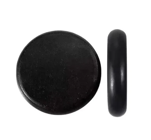 Set 2 Pietre Vulcanice Rotunde - Mari 7.5 cm (Terapie Geotermala) + Cadou Saculet