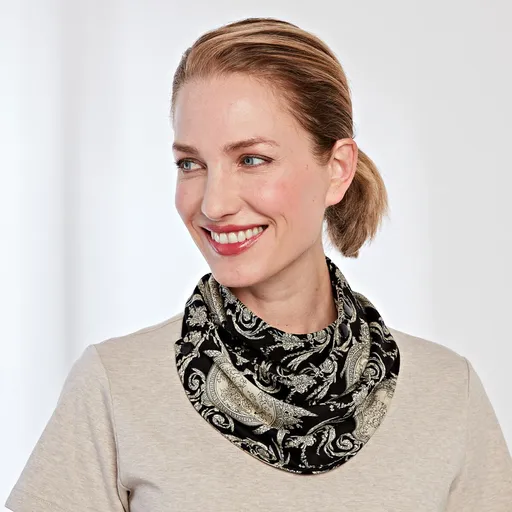 2 eșarfe calde rotunde cu nasturi