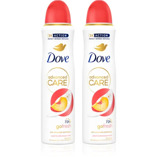 Dove Advanced Care Peach & White Blossom deodorant spray