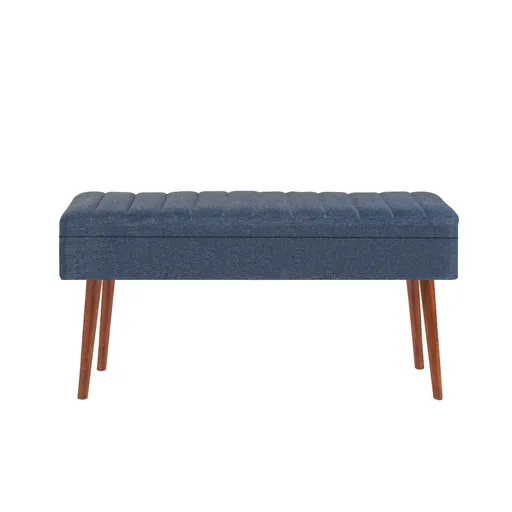 Set masa extensibila si scaune, Hanah Home, Vina 1048, Nuc / Albastru închis