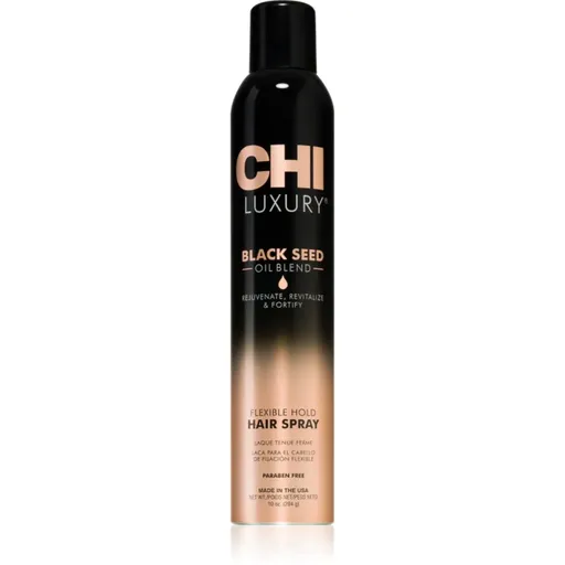 CHI Luxury Black Seed Oil Flexible Hold Hairspray fixativ pentru intarire si o mai buna flexibilitate a parului 284 ml